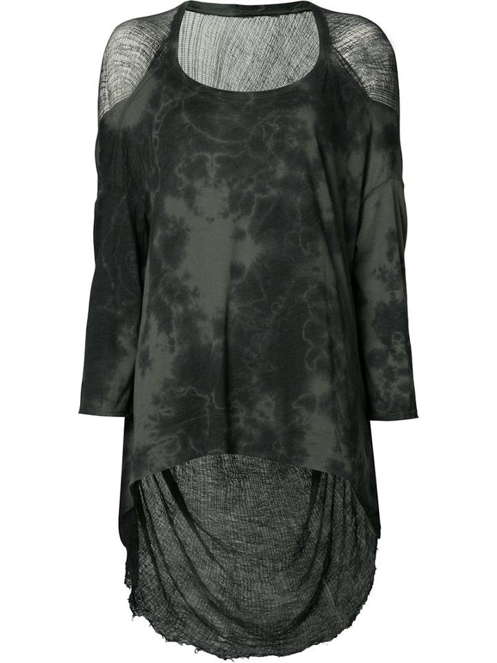 Raquel Allegra Long Cocoon Blouse, Women's, Size: I, Green, Cotton/polyester