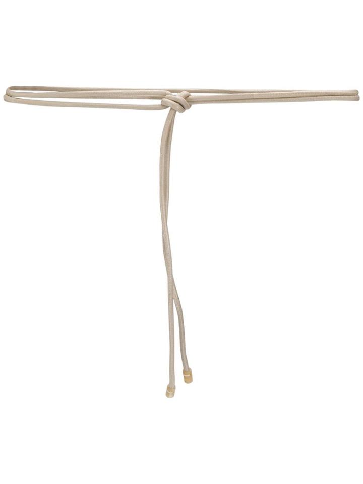 Lorena Antoniazzi Knot Tie Double Belt - Neutrals