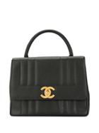 Chanel Pre-owned Caviar Skin Mademoiselle Stitch Handbag - Black