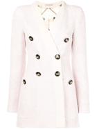 Alessandra Rich Double Breasted Blazer - Pink