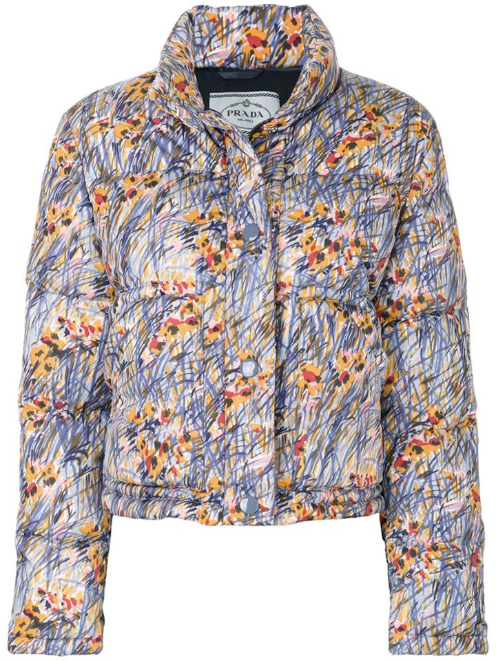 Prada Floral Padded Jacket - Multicolour
