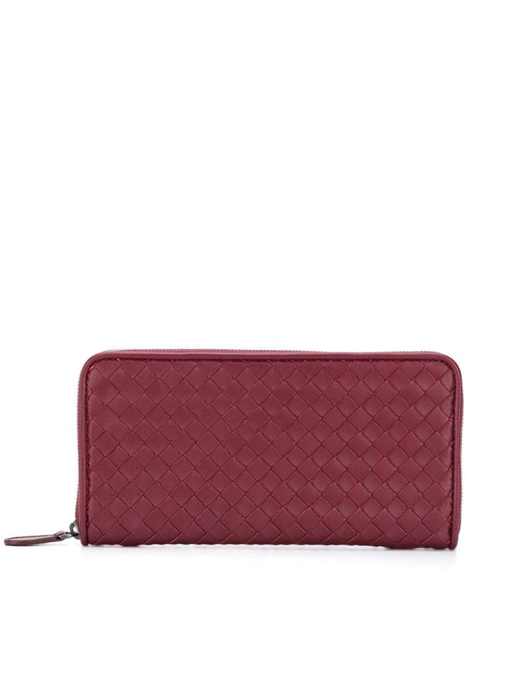 Bottega Veneta Intrecciato Woven Wallet - Red