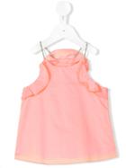 Chloé Kids - Ruffled Tank Top - Kids - Cotton - 36 Mth, Pink/purple