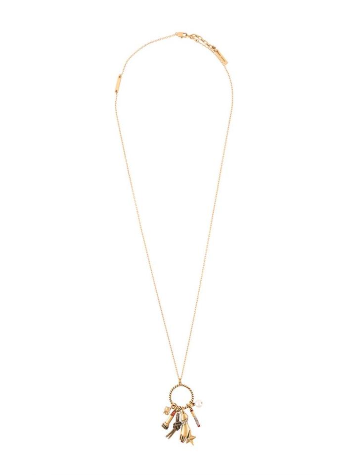 Marc Jacobs Rope Ring Charm Necklace, Women's, Metallic