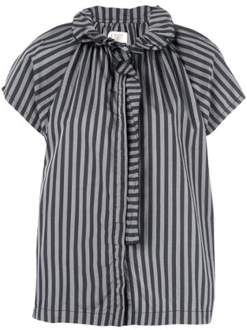 A Shirt Thing Striped Blouse - Black