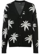 Amiri Palm Tree Knit Cardigan - Black
