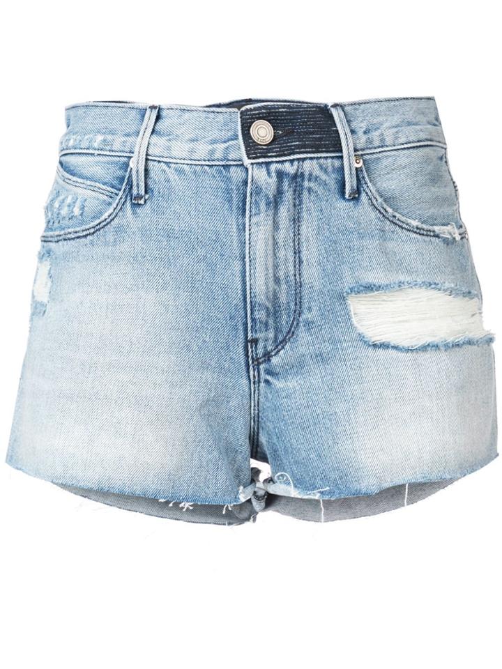 Rta Ace High-waisted Denim Shorts - Blue