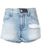 Rta Ace High-waisted Denim Shorts - Blue
