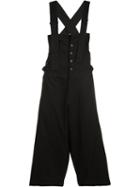 Yohji Yamamoto Suspender Trousers, Women's, Size: 2, Black, Cotton/linen/flax