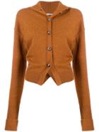 Chloé Ruched Turtleneck Cardigan - Brown