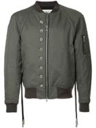 Gomorrah Stud Button Detailed Bomber Jacket - Grey