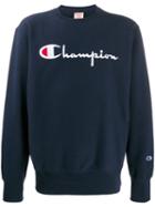 Champion Contrast Logo Jumper - Blue