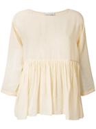 Forte Forte Flared Blouse - Nude & Neutrals