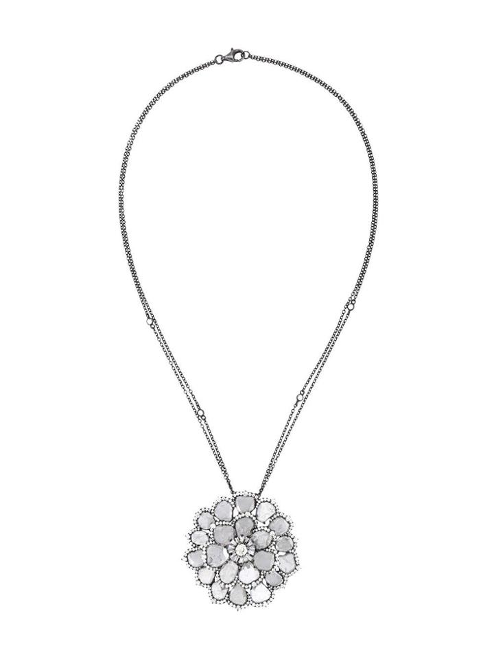 Saqqara 'flower' Necklace - Grey