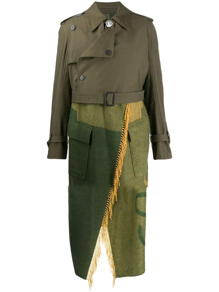 Loewe Layered Trench Coat - Green