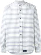 Bleu De Paname - Mandarin Neck Checked Shirt - Men - Cotton - L, White, Cotton