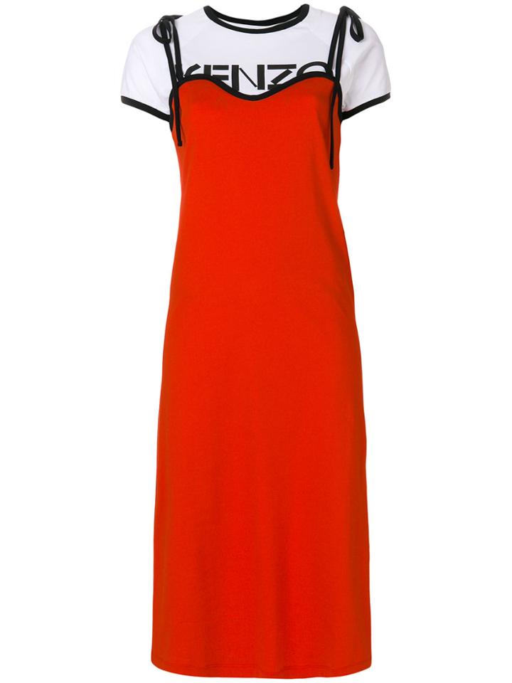 Kenzo 2-in-1 T-shirt Dress - Yellow & Orange