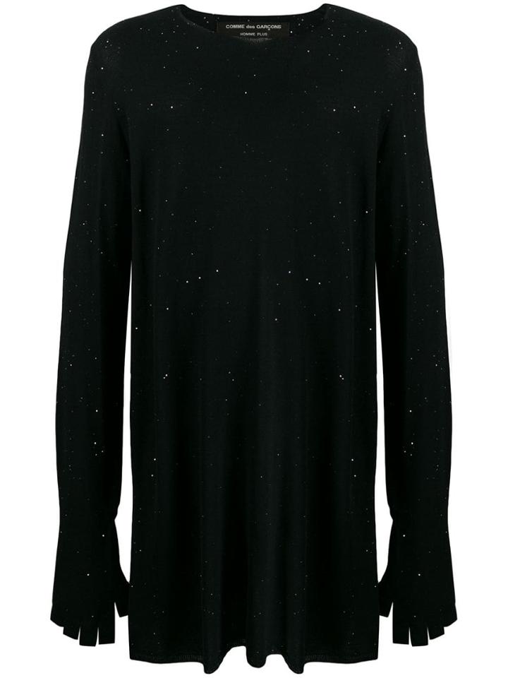 Comme Des Garçons Homme Plus Sequin Oversized Sweater - Black