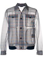 Fendi Checked Jacket With Buttons - Blue