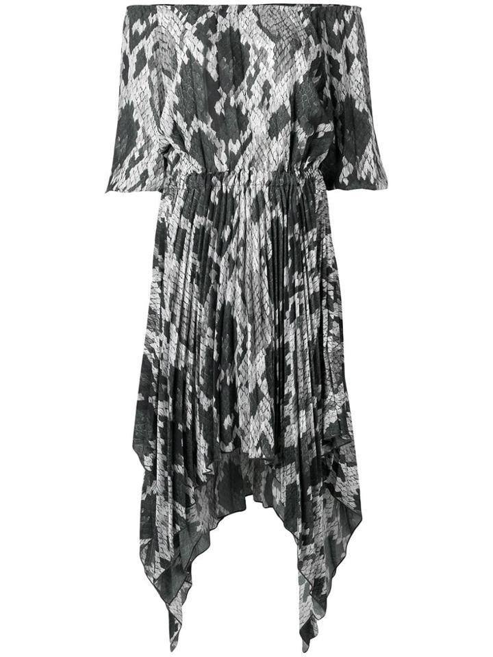 Just Cavalli Python-print 'no-shoulder' Dress - Grey