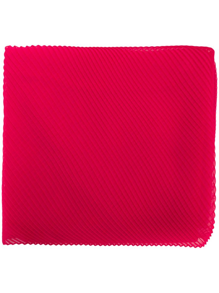 Capucci Micro Pleated Scarf - Pink & Purple