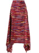 Chinti & Parker Stripe Print Skirt - Red