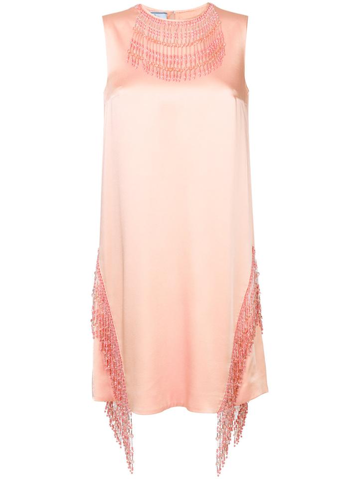 Prada Beaded Midi Dress - Pink & Purple