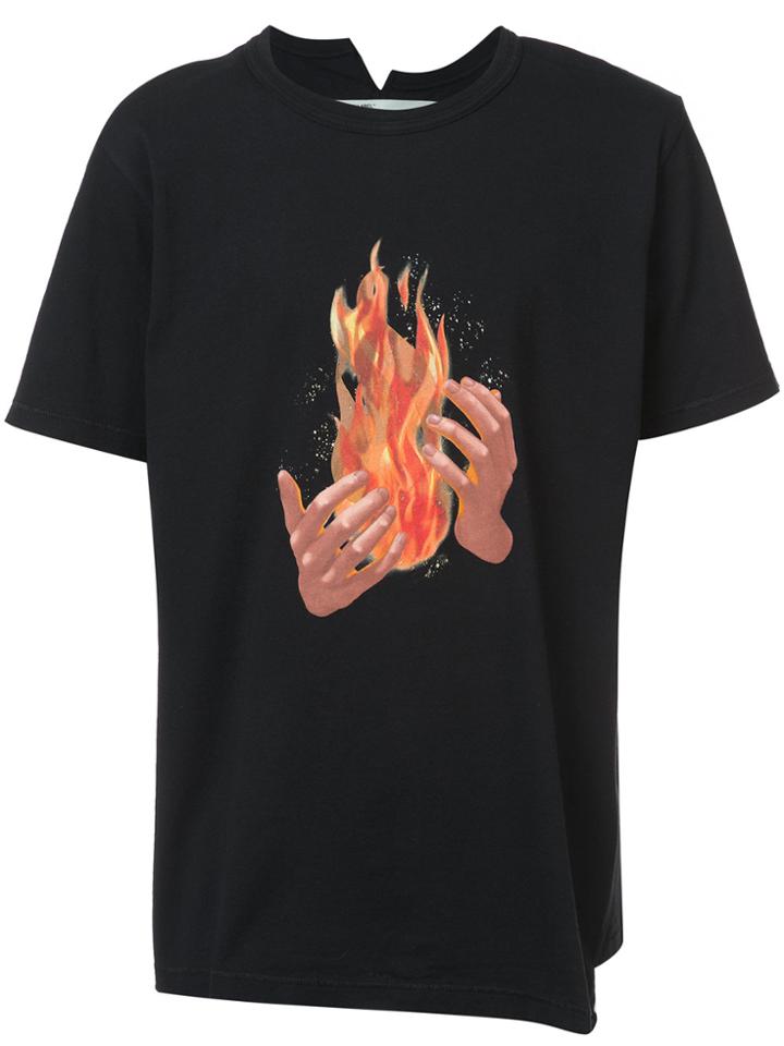 Off-white Flame Graphic T-shirt - Black