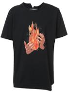 Off-white Flame Graphic T-shirt - Black