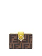 Fendi Monogram Print Card Holder - Brown