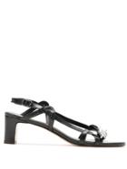 Alcaçuz Nero Leather Sandals - Black
