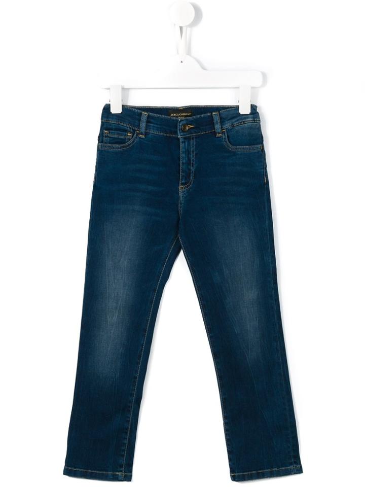 Dolce & Gabbana Kids Slim Fit Jeans - Blue