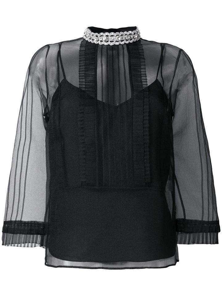 Marc Jacobs Transparent Design Blouse - Black