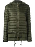 Moncler - Layered Hem Hooded Jacket - Women - Polyester/polyimide - 1, Green, Polyester/polyimide