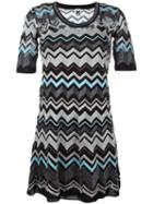 M Missoni - Zig Zag Pattern Dress - Women - Cotton/polyamide/polyester/metallic Fibre - 42, Black, Cotton/polyamide/polyester/metallic Fibre