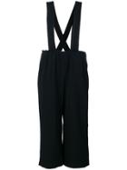 Comme Des Garçons Comme Des Garçons Cropped Suspender Trousers - Blue