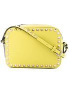 Valentino - Valentino Garavani Rockstud Crossbody Bag - Women - Leather/metal - One Size, Women's, Yellow/orange, Leather/metal