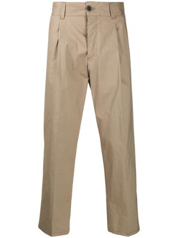 Pt Ghost Project Cropped Pleated Chinos - Neutrals