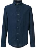 Emporio Armani Check Slim Fit Shirt - Blue