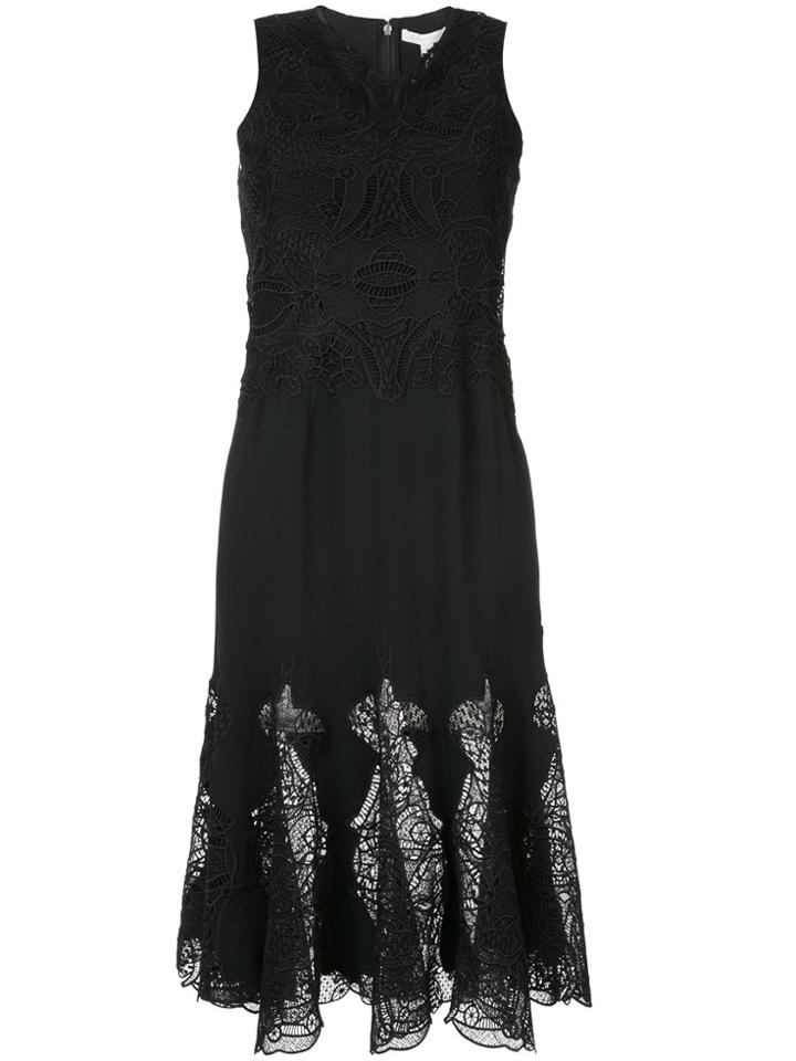 Jonathan Simkhai Embroidered Trumpet Dress - Black