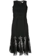 Jonathan Simkhai Embroidered Trumpet Dress - Black