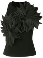 Ginger & Smart Structure Floral Applique Top - Black