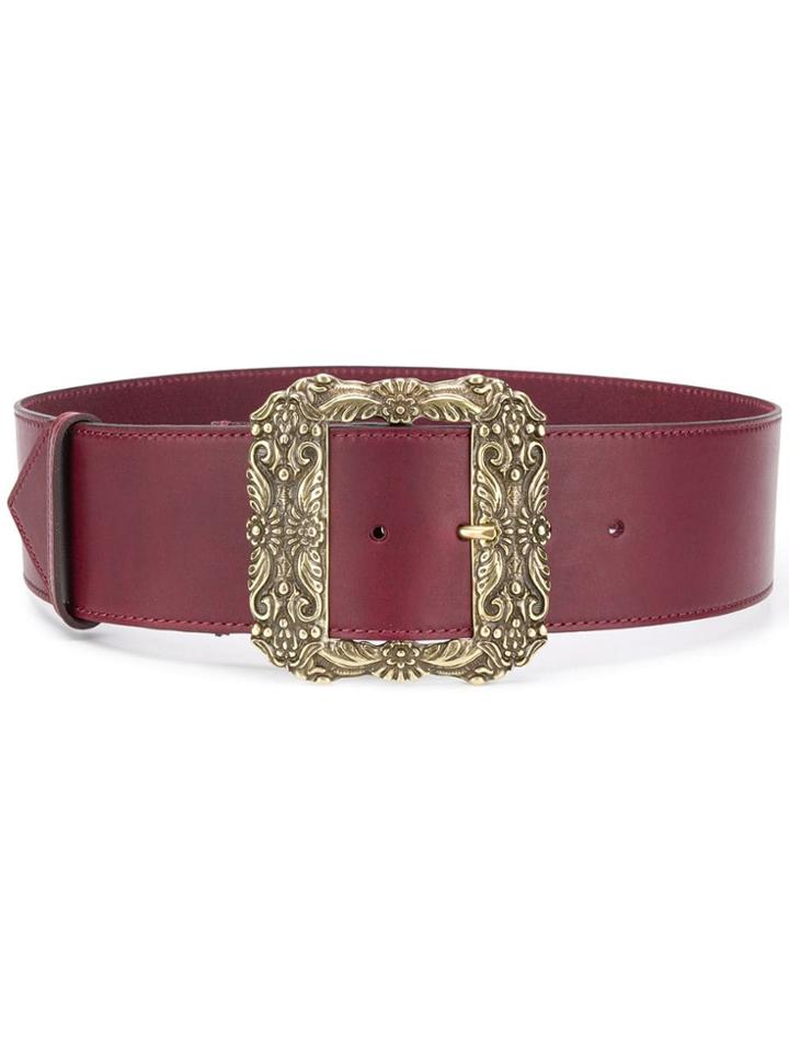 Etro Square Oversized Buckle Belt - Purple