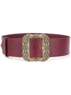 Etro Square Oversized Buckle Belt - Purple