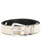 Eleventy Silver-tone Hardware Belt, Men's, Size: 100, Nude/neutrals, Calf Suede