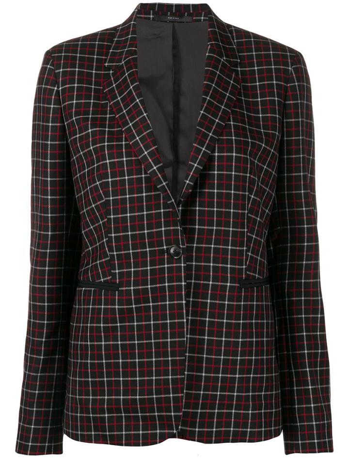 Paul Smith Single-breasted Check Blazer - Black