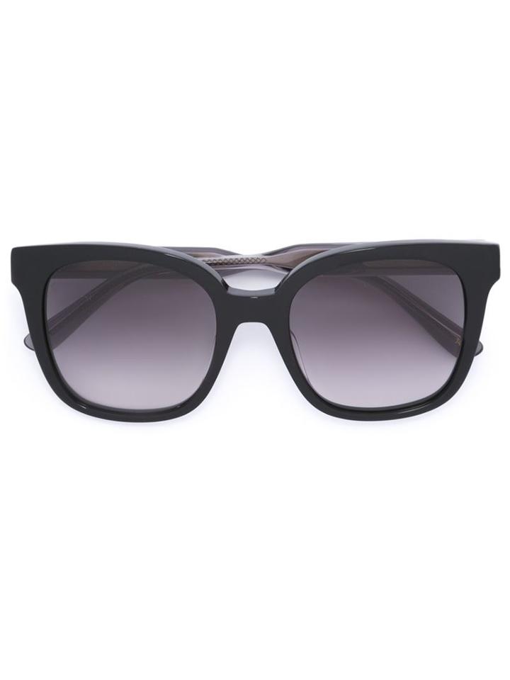 Bottega Veneta Square Frame Sunglasses, Women's, Black, Acetate
