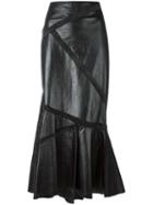 Jean Paul Gaultier Vintage Long Leather Skirt, Women's, Size: 40, Black