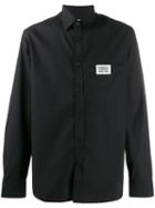 Burberry Contrast Chest Logo Patch Shirt - Black