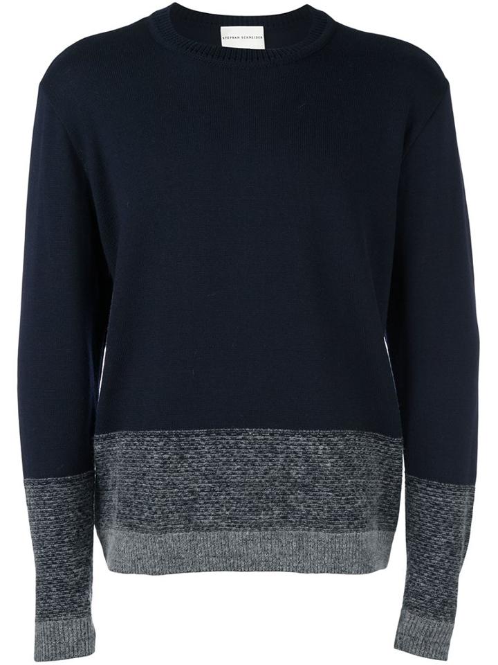 Stephan Schneider Crew Neck Jumper, Men's, Size: Small, Blue, Nylon/wool/alpaca